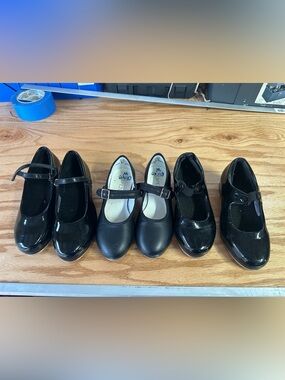 Girls Black Mary Jane Style Tap Shoes